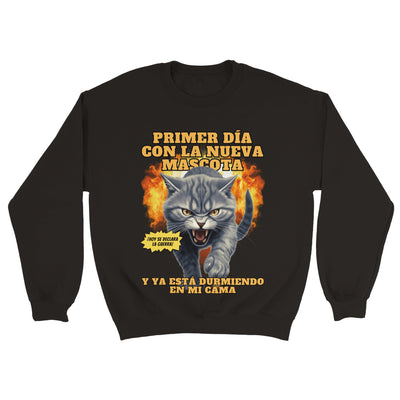 Sudadera Unisex Estampado de Gato 