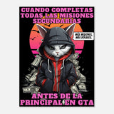 Lienzo de gato "GTA: Gato Theft Auto" Michilandia | La tienda online de los amantes de gatos