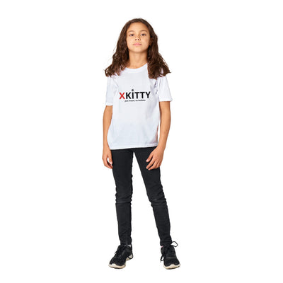 Camiseta Junior Unisex Estampado de Gato "XKitty Style" Michilandia | La tienda online de los fans de gatos