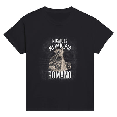 Camiseta Junior Unisex Estampado de Gato "César Felino" Michilandia