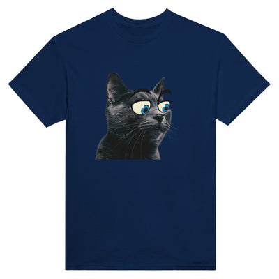 Camiseta Unisex Estampado de Gato "Ojos Divertidos" Michilandia