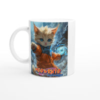 Taza Blanca con Impresión de Gato "Torbellino Miau" Michilandia | La tienda online de los fans de gatos