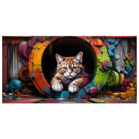 Lienzo de gato "Graffiti Felino en el Túnel" Gelato