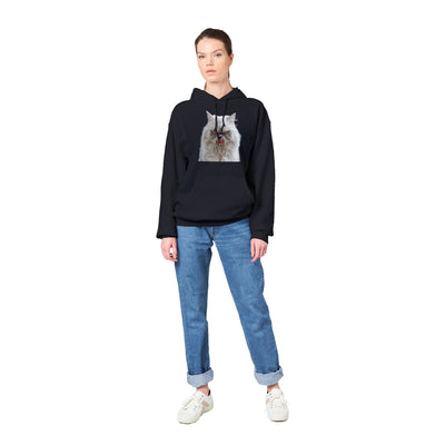 Sudadera con Capucha Unisex Estampado de Gato "Miau de Rabia" Michilandia