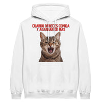 Sudadera con Capucha Unisex Estampado de Gato "Miau de Sorpresa" Michilandia | La tienda online de los fans de gatos