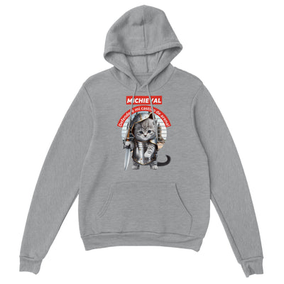 Sudadera con capucha unisex estampado de gato "Michieval" Gelato