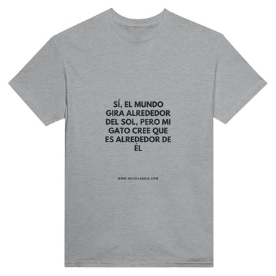 Camiseta Unisex Estampado de Gato "Centro del Universo" Michilandia | La tienda online de los fans de gatos