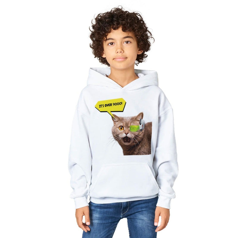 Sudadera con capucha júnior estampado de gato "9000 Miaus" Michilandia