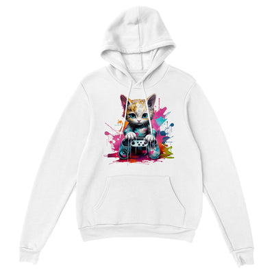 Sudadera con capucha unisex estampado de gato "Fluffy Gaming" Gelato