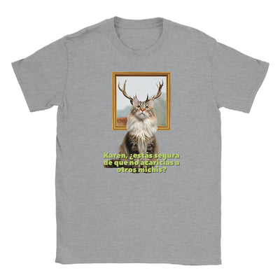 Camiseta Junior Unisex Estampado de Gato "Dudas de Miau" Michilandia | La tienda online de los fans de gatos