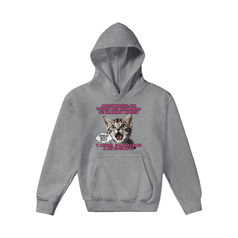 Sudadera con capucha júnior estampado de gato "El Gran Descubrimiento" Michilandia | La tienda online de los fans de gatos