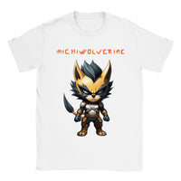 Camiseta unisex estampado de gato "Michiwolverine"