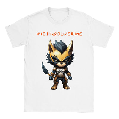 Camiseta unisex estampado de gato "Michiwolverine" Gelato