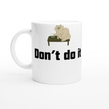 Taza Blanca con Impresión de Gato "Don't do it" Michilandia | La tienda online de los fans de gatos