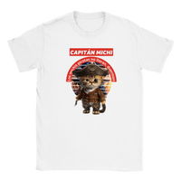 Camiseta júnior unisex "Michi pirata"