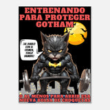 Panel de aluminio impresión de gato "Entrenamiento Nocturno" Michilandia | La tienda online de los amantes de gatos