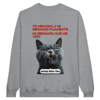 Sudadera Unisex Estampado de Gato "Sarcasmo Felino" Michilandia | La tienda online de los fans de gatos