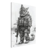 Lienzo de gato "Comando Gatuno SWAT" Michilandia | La tienda online de los fans de gatos