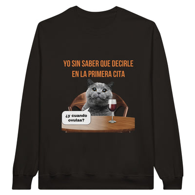 Sudadera Unisex Estampado de Gato 