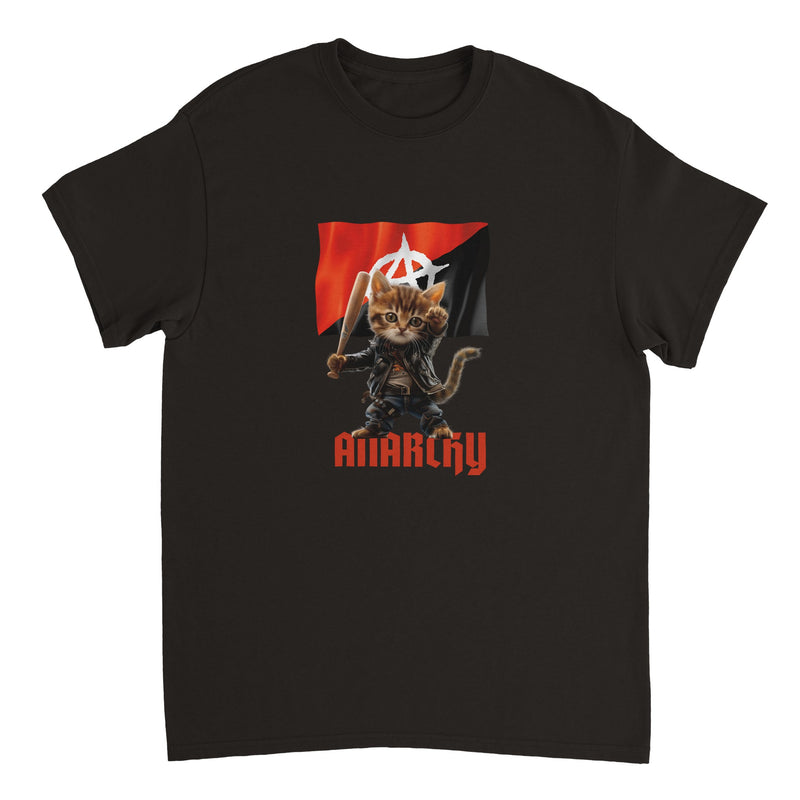 Camiseta Unisex Estampado de Gato "Miaunarchy Biker" Michilandia