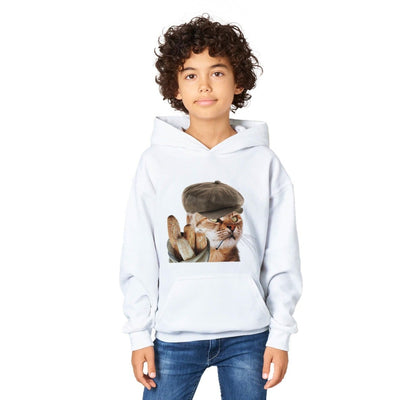 Sudadera con capucha júnior estampado de gato 