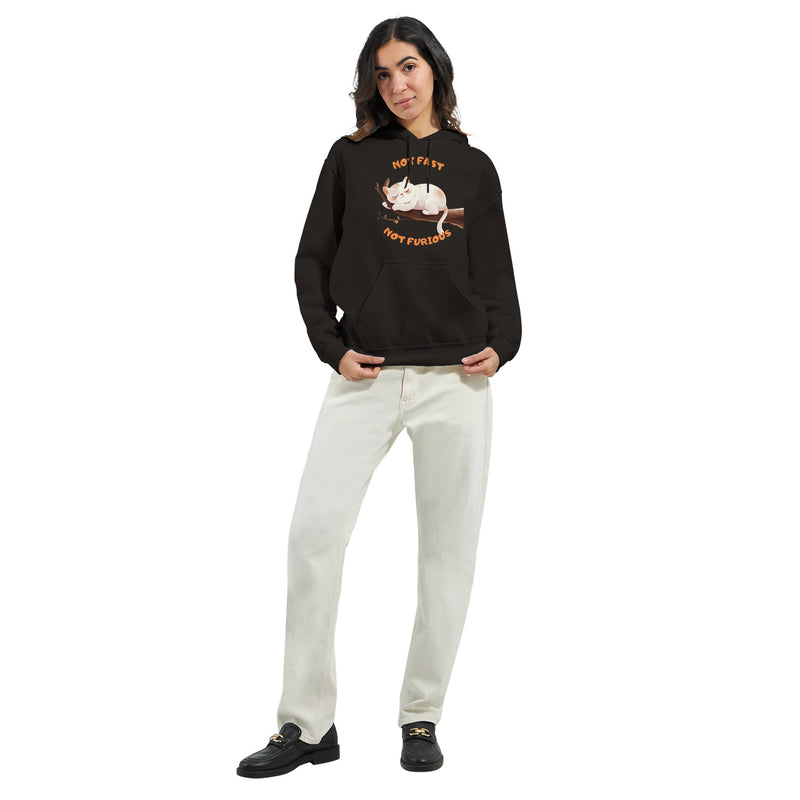 Sudadera con Capucha Unisex Estampado de Gato "Not Fast Not Furious" Michilandia | La tienda online de los fans de gatos