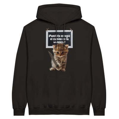 Sudadera con Capucha Unisex Estampado de Gato 