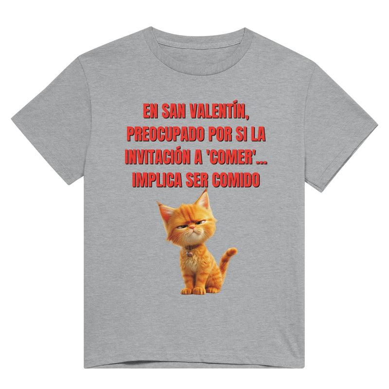 Camiseta Unisex Estampado de Gato "San Miaulentín" Michilandia | La tienda online de los fans de gatos