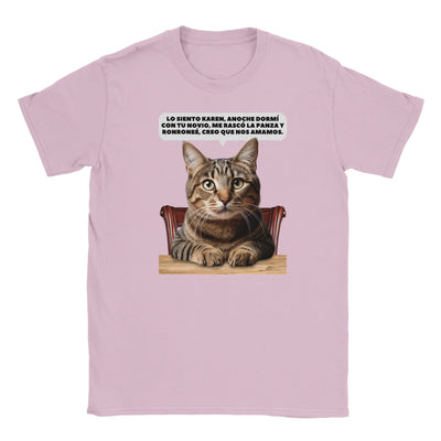 Camiseta Junior Unisex Estampado de Gato "Confesión Incomoda" Michilandia | La tienda online de los fans de gatos