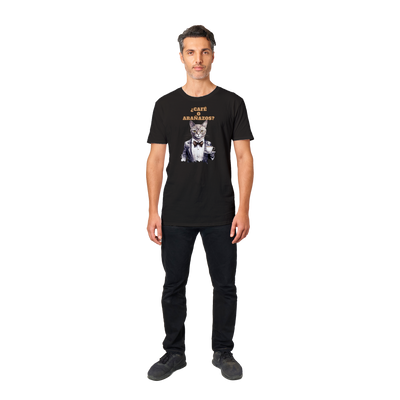 Camiseta unisex estampado de gato "¿Café o Arañazos?" Gelato