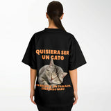 Camiseta de fútbol unisex estampado de gato "Vida de Miau" Subliminator