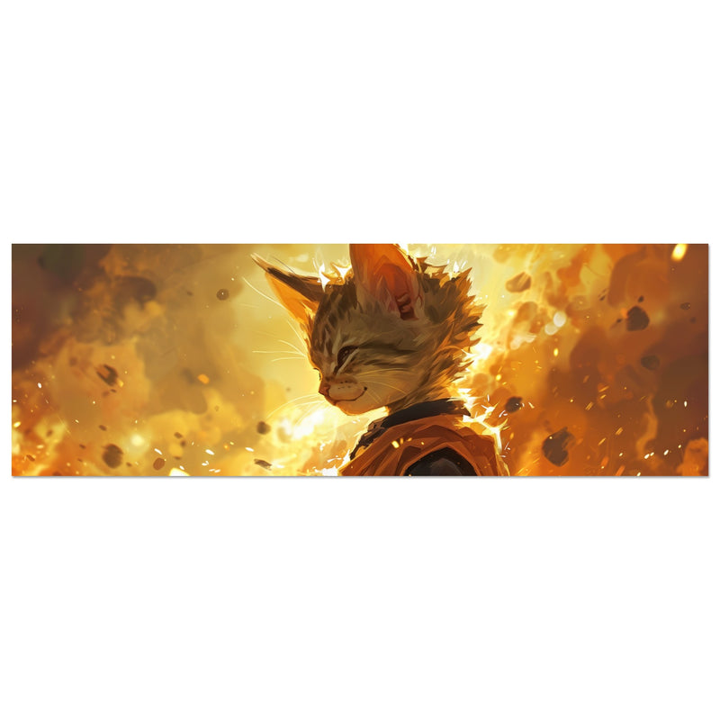 Panel de aluminio impresión de gato "Fuego y Furia" Michilandia | La tienda online de los fans de gatos