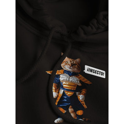 Sudadera con Capucha Unisex Estampado de Gato "Vegeta Gatuno" Michilandia