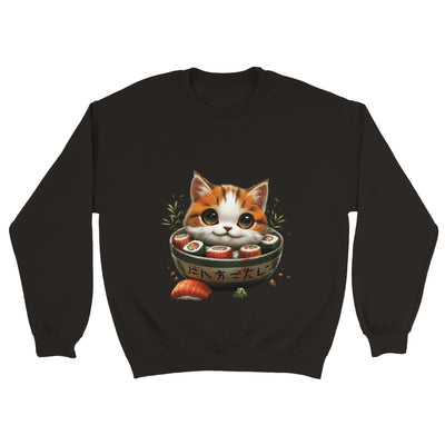 Sudadera Unisex Estampado de Gato "Sushi y Ronroneos" Michilandia | La tienda online de los fans de gatos