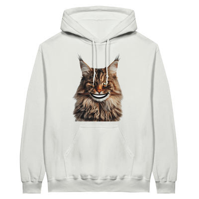 Sudadera con Capucha Unisex Estampado de Gato "Sonrisa de Maine Coon" Michilandia