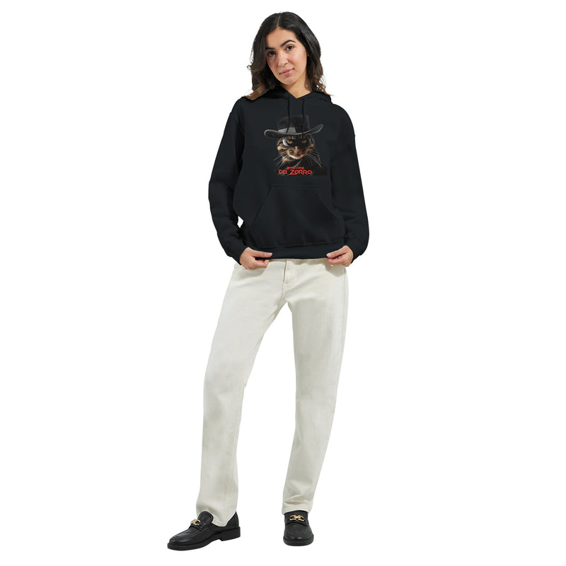 Sudadera con Capucha Unisex Estampado de Gato "Miau Enmascarado" Michilandia