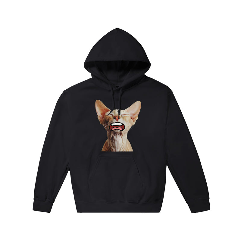 Sudadera con Capucha Unisex Estampado de Gato "Sphynx Somnoliento" Michilandia