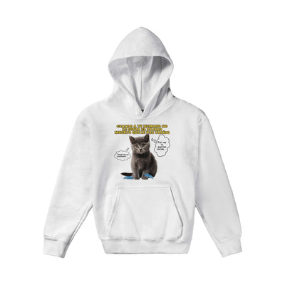 Sudadera con capucha júnior estampado de gato 