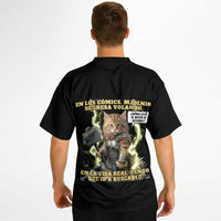 Camiseta de fútbol unisex estampado de gato "El Trueno que Maulla" Subliminator