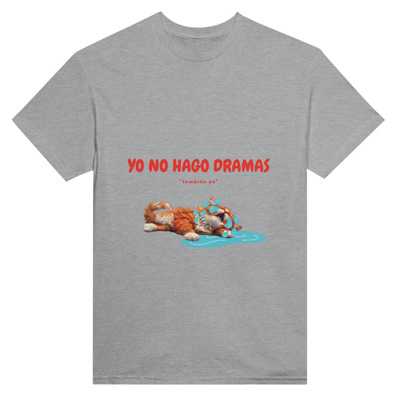 Camiseta Unisex Estampado de Gato "Drama Queen" Michilandia