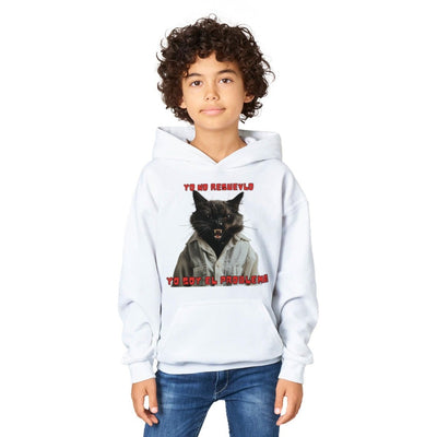 Sudadera con capucha júnior estampado de gato 