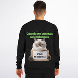 Sudadera Deportiva unisex estampado de gato "Desinterés Felino" Subliminator