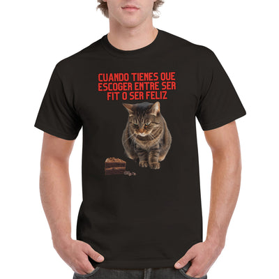 Camiseta Unisex Estampado de Gato 