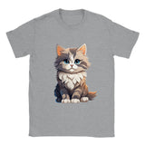 Camiseta unisex estampado de gato "Juguetón Siberiano" Gelato