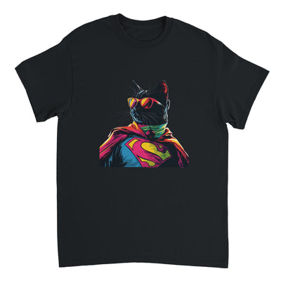 Camiseta Unisex Estampado de Gato "SuperMiau" Michilandia | La tienda online de los fans de gatos