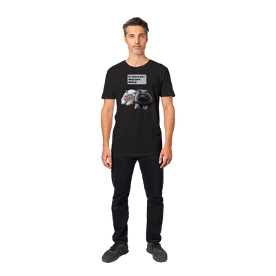 Camiseta unisex estampado de gato "Michis relajados" Gelato