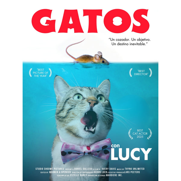 Tu Gato en la Portada de una Película - ¡Personalízala con su Nombre y Foto!