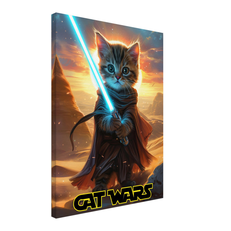 Lienzo de gato "Guardián de Tatooine" Michilandia | La tienda online de los fans de gatos