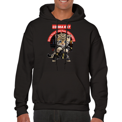 Sudadera con capucha unisex estampado de gato 