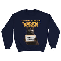 Sudadera Unisex Estampado de Gato "No Gracias" Michilandia | La tienda online de los fans de gatos